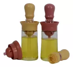 BOTELLA PARA ACEITE CON BROCHA DE SILICONA 200 ML