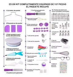 KIT PASTELERIA 137 PIEZAS - comprar online
