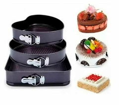 MOLDE DESMONTABLE X3 ANTIADHERENTE TORTA FIGURAS - comprar online
