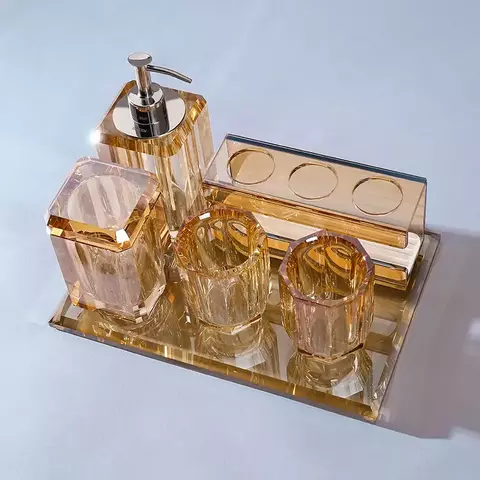 Conjunto De Acessórios De Banheiro De Cristal