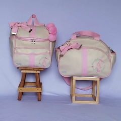 KIT BOLSA MATERNIDADE DE LUXO PERSONALIZADO COM INICIAIS - TEMA FLORAL (2 PEÇAS) - loja online