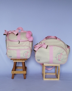 KIT BOLSA MATERNIDADE DE LUXO PERSONALIZADO COM INICIAIS - TEMA FLORAL (2 PEÇAS) na internet