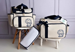 KIT BOLSA DE MATERNIDADE GOLD - TEMA: LEÃO (3 PEÇAS) - comprar online
