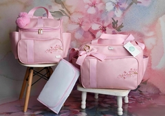 KIT BOLSA DE MATERNIDADE GOLD - TEMA: JARDIM ENCANTADO (3 PEÇAS)
