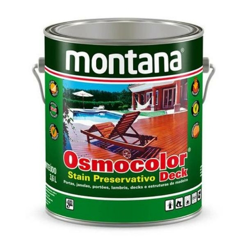 Stain Osmocolor Montana Uv Deck 3,6lt Castanho Acetinado
