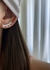 Brinco Ear Cuff Corações Zircônias