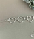 Pulseira 3 Corações Vazados