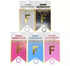 Banderin FC CONFETTI BULTO X 100 BANDERINES FC COLORES SURTIDOS - Grupo Cotillón