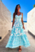 Vestido Midi Giallo Azul Serenity