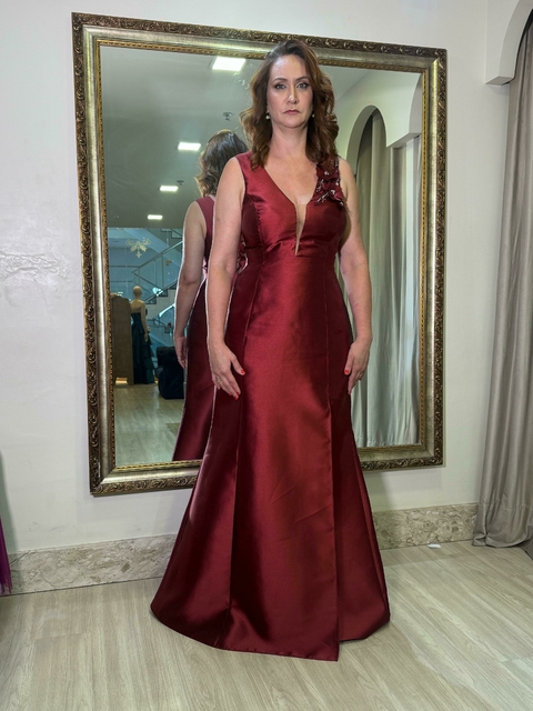 Vestido Marta Marsala