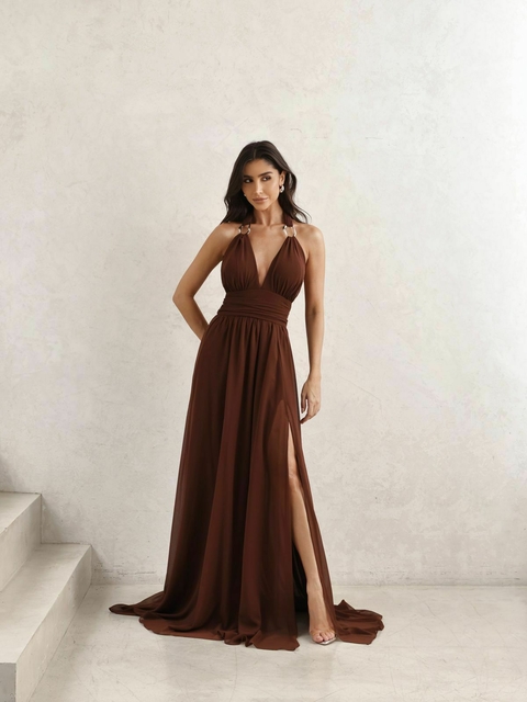 Vestido Lucinda Marrom - comprar online