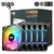 Aigo-am12pro rgb fã kit 6 fans, 120mm, caixa do computador, refrigerador de água, 4pin, pwm, cpu, 3pin5v argb, 12cm