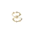 ANEL DESIGN EM CURVA, OURO 18K, COM PEDRAS DE ZIRCÔNIA