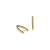 BRINCO ARGOLA EM V MÉDIO , OURO 18K, CRAVEJADO