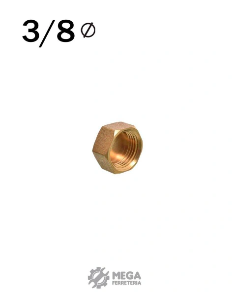 TAPA DE BRONCE TRAFILADO DE 3/8