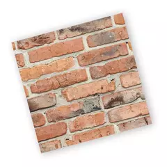 Vinilo Pvc Autoadhesivo Simil Ladrillos Colorados 1.25x0.60 mts - comprar online