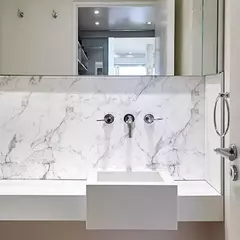 Vinilo Mármol Blanco 1.25x0,60 M Protección Uv 100 Micrones