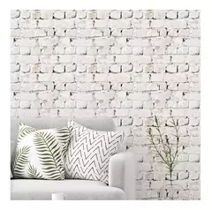 Lámina Vinilo Pvc Autoadhesivo Simil Ladrillos Pintandos 1.25x060