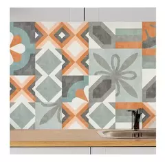 Lamina Azulejos Autoadhesivos Simil Calcareos naranjas 1,20x0,60 M en internet
