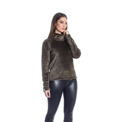 10835 Blusão com gola de Fleece