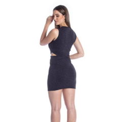 10866 Vestido curto de lurex - Duit/Duallin