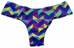1620 Tanga fio estampada mais larga na lateral