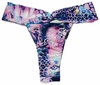 1663 Tanga Fio Estampada com Cós Drapeado