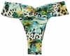 1663 Tanga Fio Estampada com Cós Drapeado