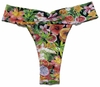 1663 Tanga Fio Estampada com Cós Drapeado