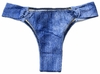 1848 Tanga normal estampada com argolas e lateral dupla.
