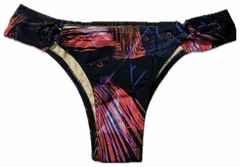 1848 Tanga normal estampada com argolas e lateral dupla