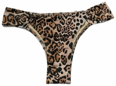 1848 Tanga normal estampada com argolas e lateral dupla
