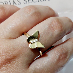 Anel Borboleta com detalhes em Strass