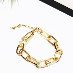 Pulseira Correntes Trabalhada Folheados a Ouro 18k