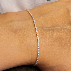 Pulseira Cordão Baiano Prata 925