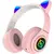 Auriculares inalámbricos Necnon NBH-07 orejas de gato luz led rosa conexión bluetooth 5.0
