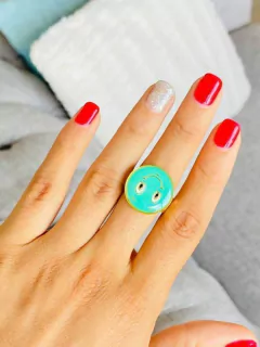 Anillo A cara Feliz verde
