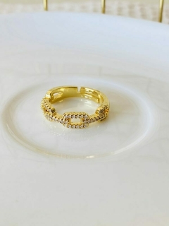 Anillo cadena brillante