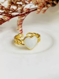 Anillo Corazón Blanco
