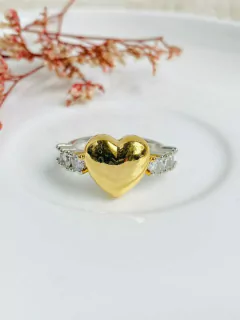Anillo Corazón combinado