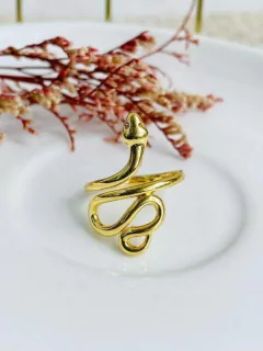 Anillo culebrita dorada