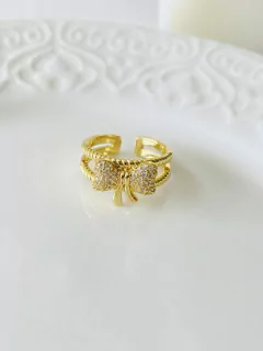 Anillo Doble Moño circón