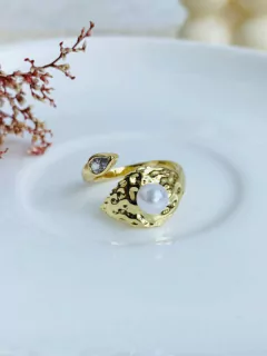 Anillo – Perla y circón