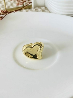Anillo placa de corazón