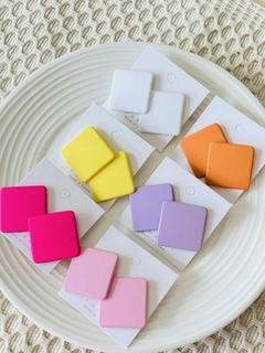 Aretes Pasta Cuadrados