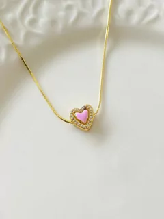 Cadena Corazón Rosa