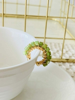 Earcuff Nácar Verde