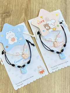 Manilla infantil doble - conejitos carita