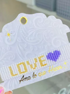Manilla mostacilla blanca Love