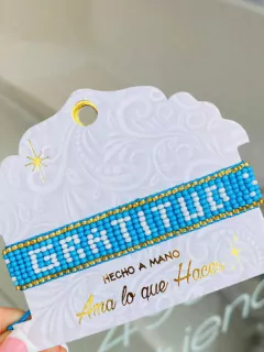 Manilla mostacilla Gratitud azul
